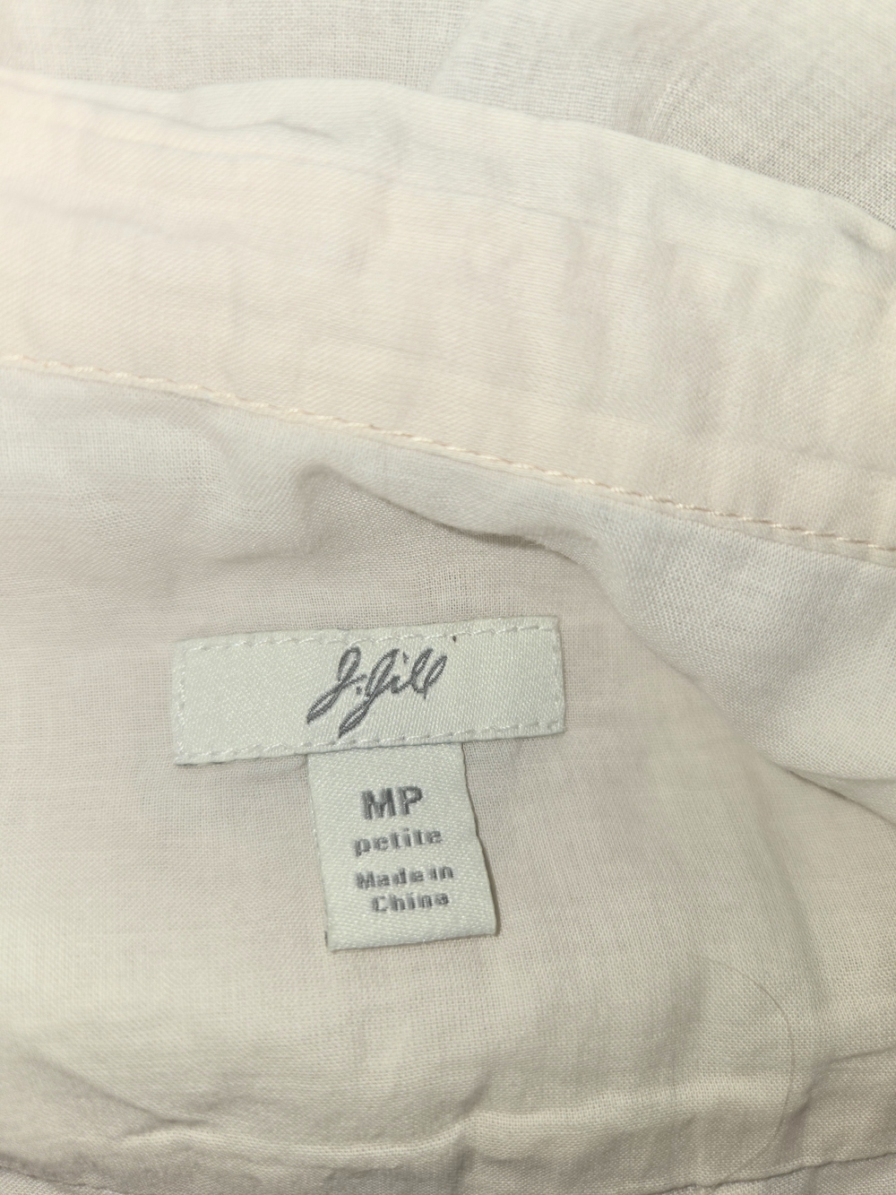 J. Jill Pale Pink Pintuck Peasant Blouse Size Med Petite - Picture 5 of 11